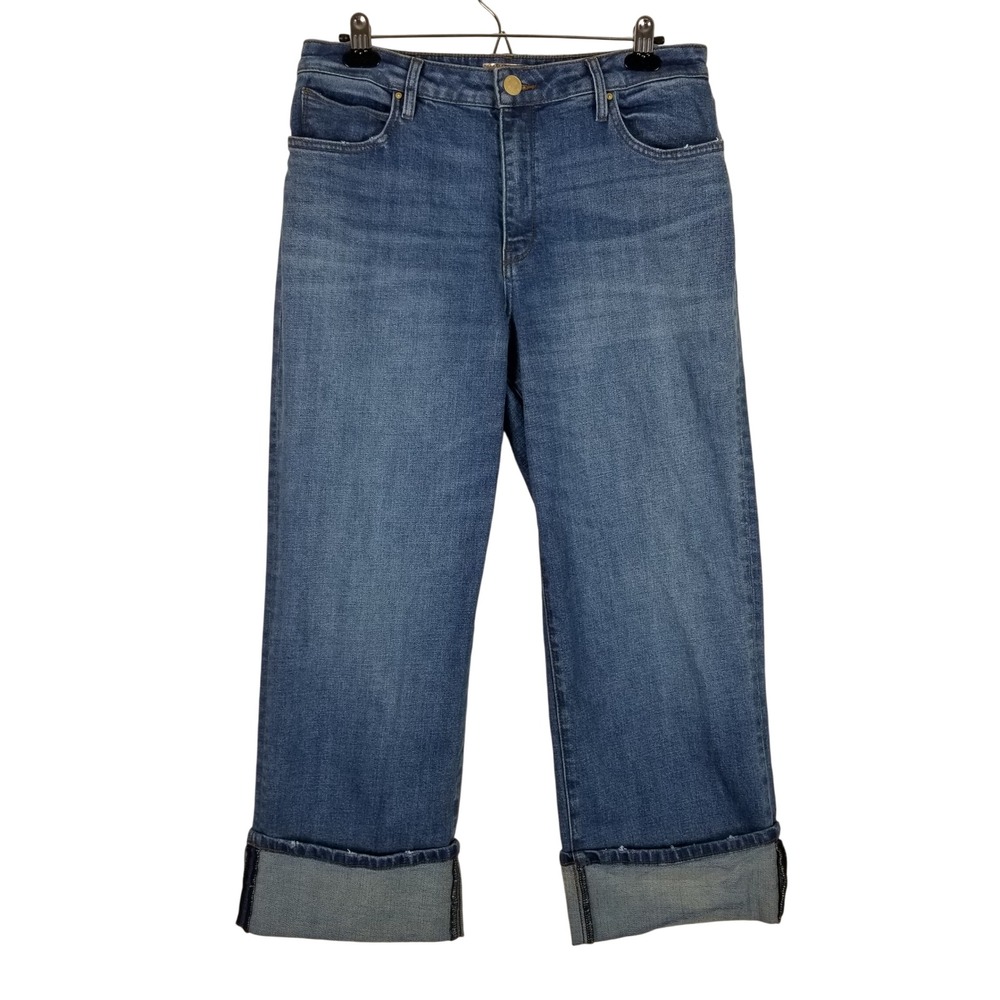 Kut from the Kloth Blue Wide Leg Cuffed Jeans